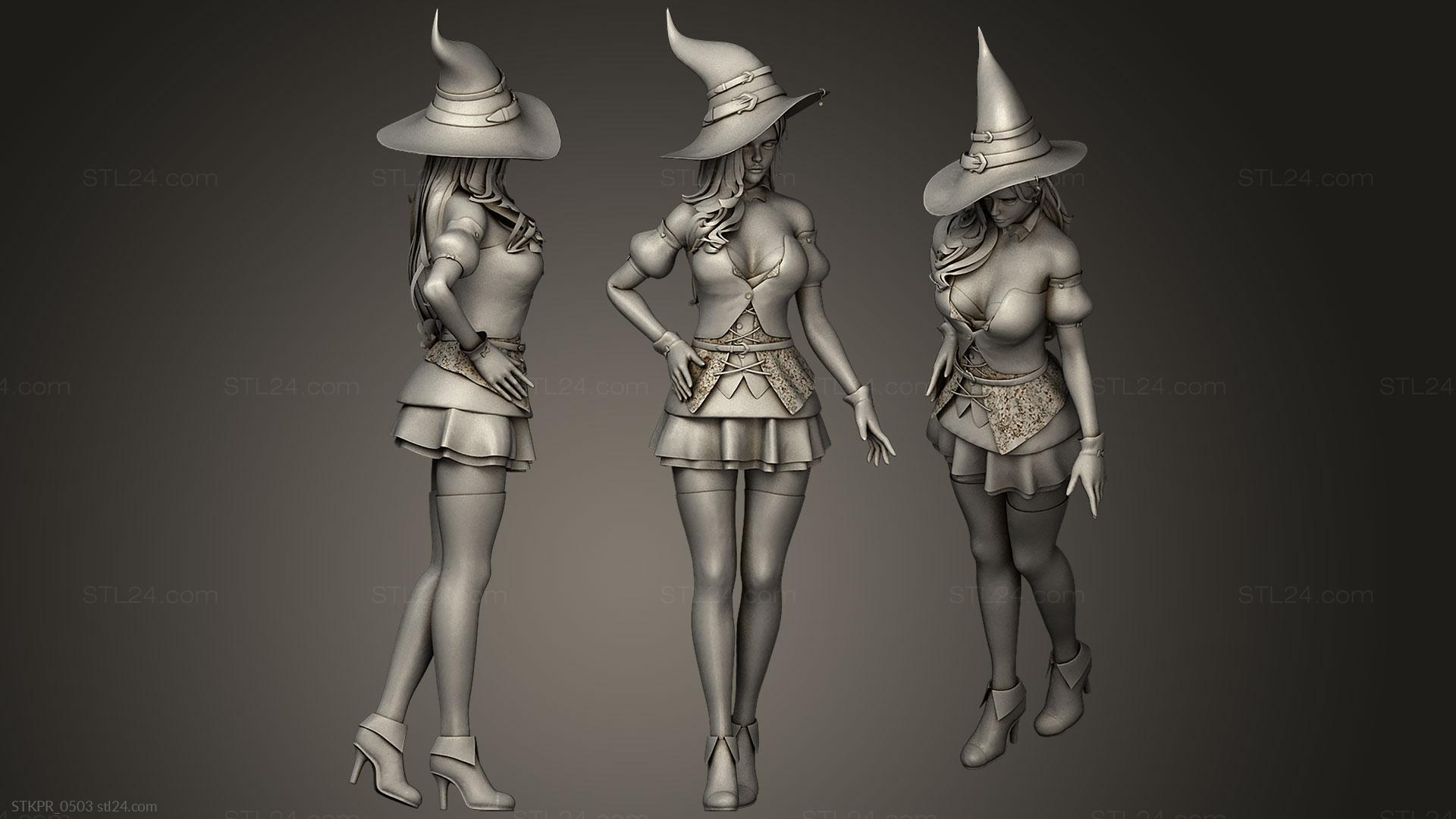 Figurines simple - Stitch Witch Chibi1, STKPR_1235. 3D stl model